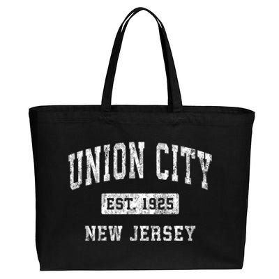 Union City New Jersey Nj Vintage Established Sports Design Cotton Canvas Jumbo Tote