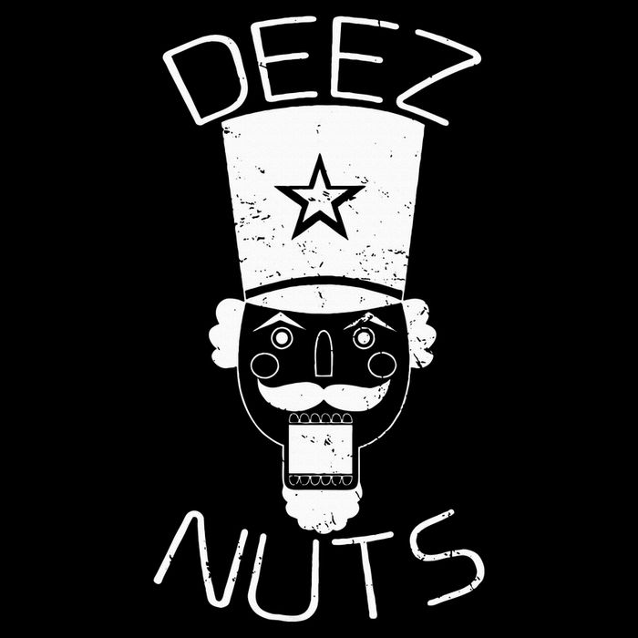 Ugly Christmas Nutcracker Deez Nuts Xmas Button
