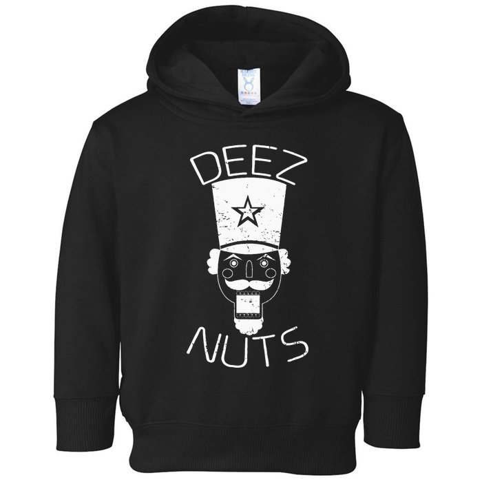 Ugly Christmas Nutcracker Deez Nuts Xmas Toddler Hoodie