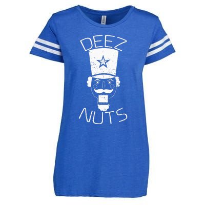 Ugly Christmas Nutcracker Deez Nuts Xmas Enza Ladies Jersey Football T-Shirt