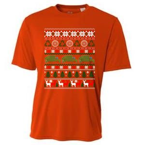 Ugly Christmas Ornat Trash Garbage Truck Gift Cooling Performance Crew T-Shirt