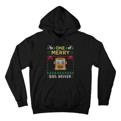 Ugly Christmas One Merry Bus Driver Driving School Hoodie