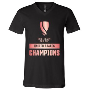 Usa Champions Of The Goldcup W V-Neck T-Shirt