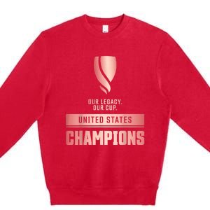 Usa Champions Of The Goldcup W Premium Crewneck Sweatshirt