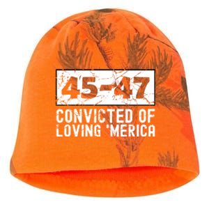 Usa Convicted Of Loving Merica 45 47 Trump Gift Kati - Camo Knit Beanie