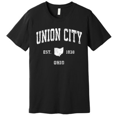 Union City Ohio Oh Vintage Athletic Sports Premium T-Shirt