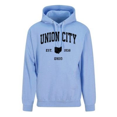 Union City Ohio Oh Vintage Athletic Sports Unisex Surf Hoodie