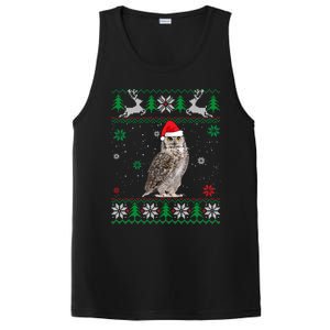 Ugly Christmas Owl Lover Santa Hat Animals Gift PosiCharge Competitor Tank