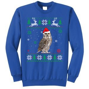 Ugly Christmas Owl Lover Santa Hat Animals Gift Sweatshirt