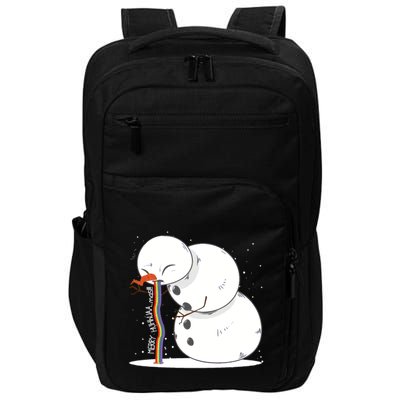 Ugly Christmas Puking Snowman Impact Tech Backpack