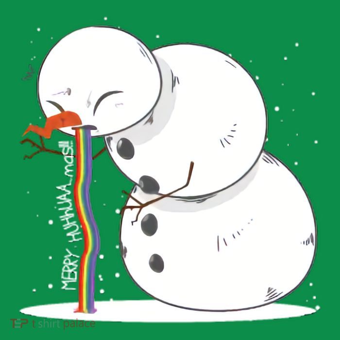Ugly Christmas Puking Snowman Tall T-Shirt