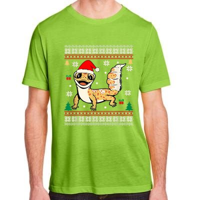 Ugly Christmas Pajama Sweater Leopard Gecko Animals Lover Adult ChromaSoft Performance T-Shirt