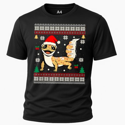 Ugly Christmas Pajama Sweater Leopard Gecko Animals Lover Performance Shirt