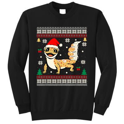 Ugly Christmas Pajama Sweater Leopard Gecko Animals Lover Sweatshirt