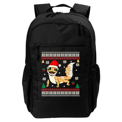 Ugly Christmas Pajama Sweater Leopard Gecko Animals Lover Backpack