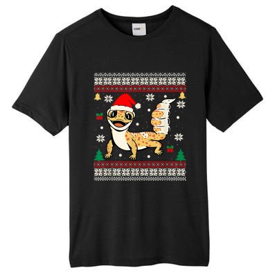 Ugly Christmas Pajama Sweater Leopard Gecko Animals Lover Tall Fusion ChromaSoft Performance T-Shirt