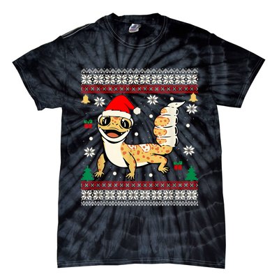 Ugly Christmas Pajama Sweater Leopard Gecko Animals Lover Tie-Dye T-Shirt