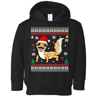 Ugly Christmas Pajama Sweater Leopard Gecko Animals Lover Toddler Hoodie