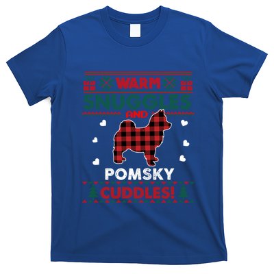 Ugly Christmas Pomsky Dog Lover Xmas Gifts T-Shirt
