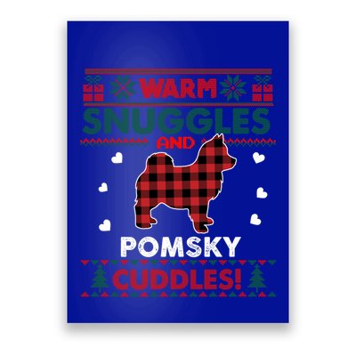 Ugly Christmas Pomsky Dog Lover Xmas Gifts Poster