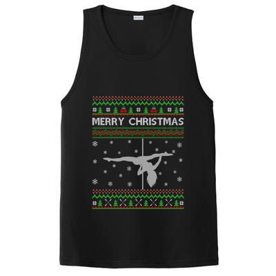 Ugly Christmas Pole Dance Dancing Xmas Cute Gift PosiCharge Competitor Tank