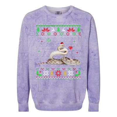 Ugly Christmas Pajama Sweater Snake Animals Lover Funny Gift Colorblast Crewneck Sweatshirt