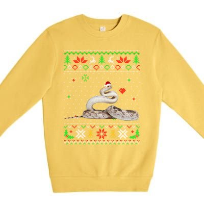 Ugly Christmas Pajama Sweater Snake Animals Lover Funny Gift Premium Crewneck Sweatshirt