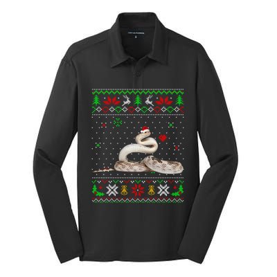 Ugly Christmas Pajama Sweater Snake Animals Lover Funny Gift Silk Touch Performance Long Sleeve Polo