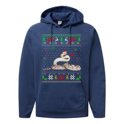 Ugly Christmas Pajama Sweater Snake Animals Lover Funny Gift Performance Fleece Hoodie