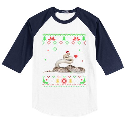 Ugly Christmas Pajama Sweater Snake Animals Lover Funny Gift Baseball Sleeve Shirt