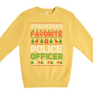 Ugly Christmas Police Officer Gift Premium Crewneck Sweatshirt