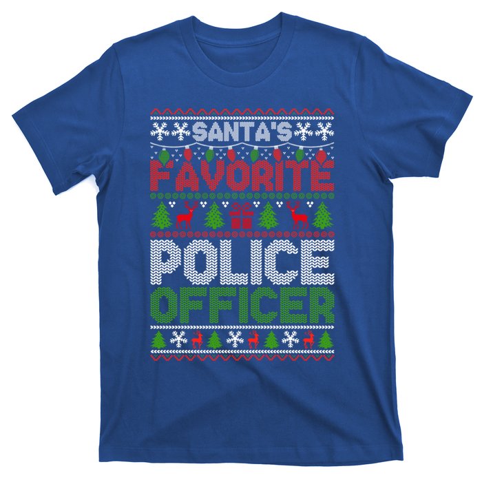 Ugly Christmas Police Officer Gift T-Shirt