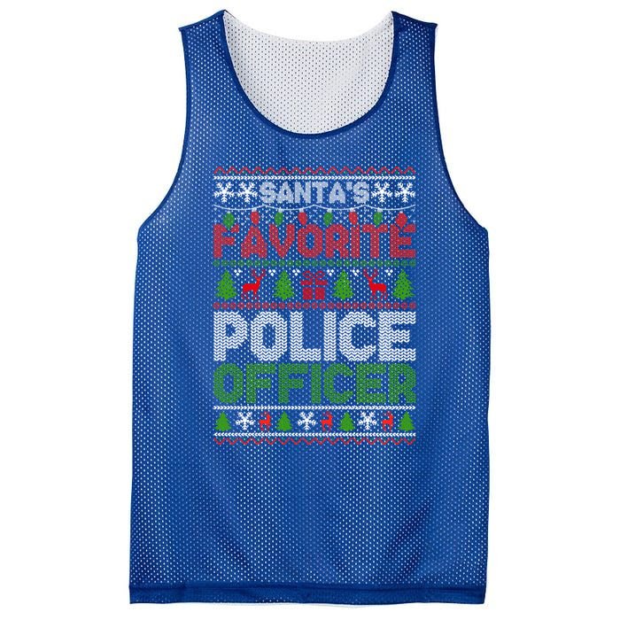 Ugly Christmas Police Officer Gift Mesh Reversible Basketball Jersey Tank