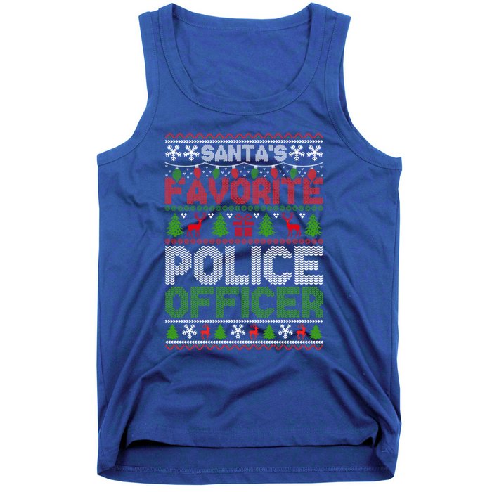 Ugly Christmas Police Officer Gift Tank Top