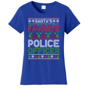 Ugly Christmas Police Officer Gift Women's T-Shirt