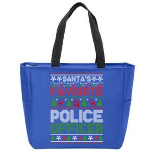 Ugly Christmas Police Officer Gift Zip Tote Bag