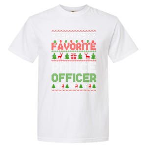 Ugly Christmas Police Officer Gift Garment-Dyed Heavyweight T-Shirt