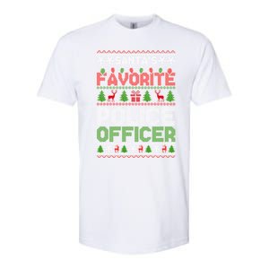 Ugly Christmas Police Officer Gift Softstyle CVC T-Shirt