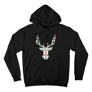 Ugly Christmas Pattern Deer Hoodie