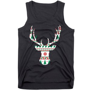 Ugly Christmas Pattern Deer Tank Top