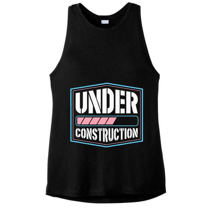 Under Construction Pride Transitioning Mtf Ftm Ladies PosiCharge Tri-Blend Wicking Tank