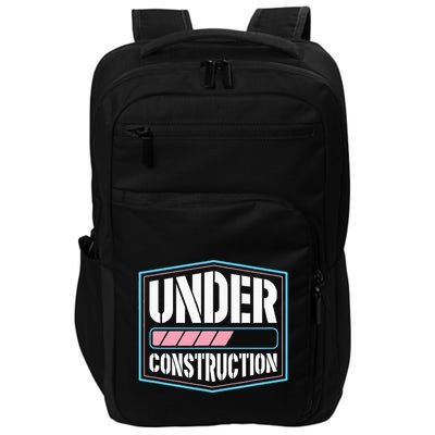 Under Construction Pride Transitioning Mtf Ftm Impact Tech Backpack