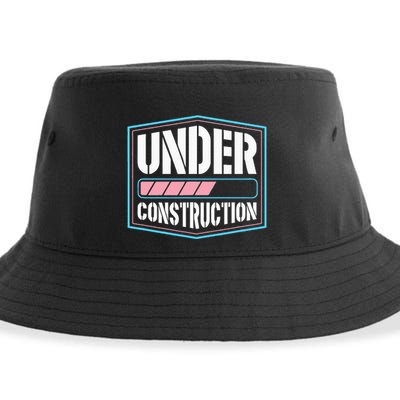Under Construction Pride Transitioning Mtf Ftm Sustainable Bucket Hat