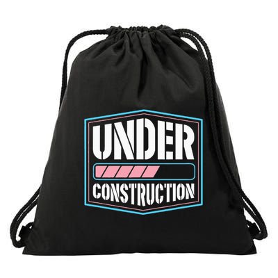 Under Construction Pride Transitioning Mtf Ftm Drawstring Bag