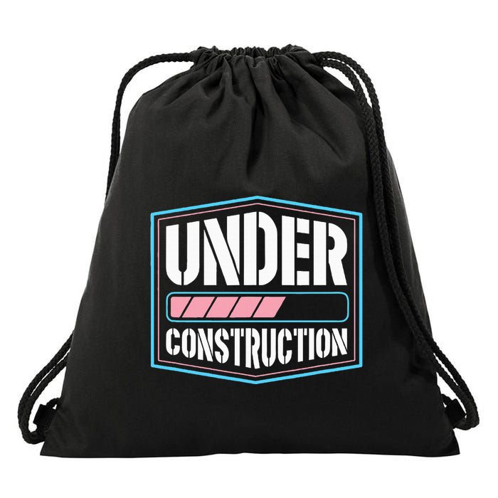 Under Construction Pride Transitioning Mtf Ftm Drawstring Bag