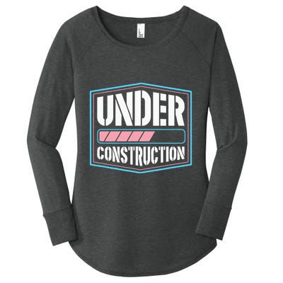 Under Construction Pride Transitioning Mtf Ftm Women's Perfect Tri Tunic Long Sleeve Shirt