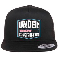 Under Construction Pride Transitioning Mtf Ftm Flat Bill Trucker Hat
