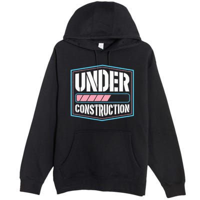 Under Construction Pride Transitioning Mtf Ftm Premium Pullover Hoodie