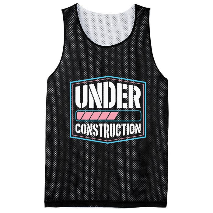 Under Construction Pride Transitioning Mtf Ftm Mesh Reversible Basketball Jersey Tank