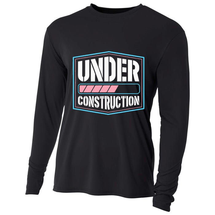 Under Construction Pride Transitioning Mtf Ftm Cooling Performance Long Sleeve Crew
